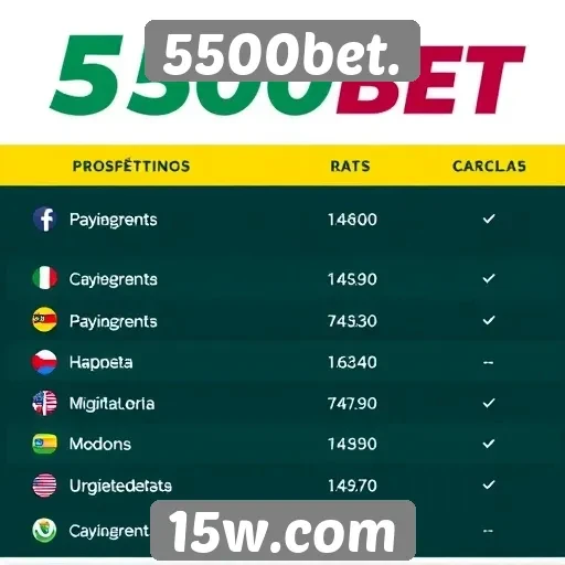 Métodos de pagamento aceitos no 5500bet